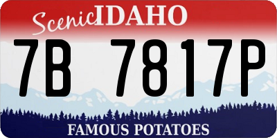 ID license plate 7B7817P