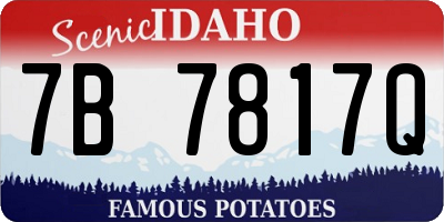 ID license plate 7B7817Q