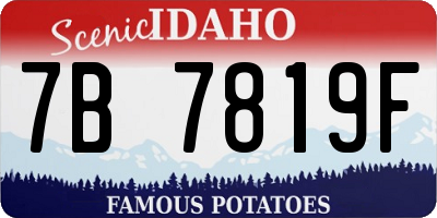ID license plate 7B7819F