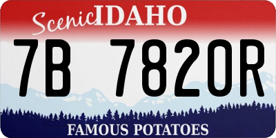 ID license plate 7B7820R