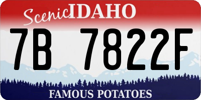 ID license plate 7B7822F
