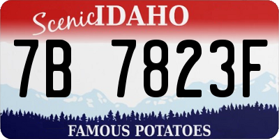 ID license plate 7B7823F