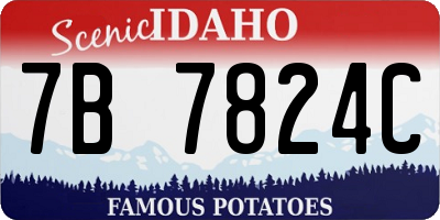 ID license plate 7B7824C
