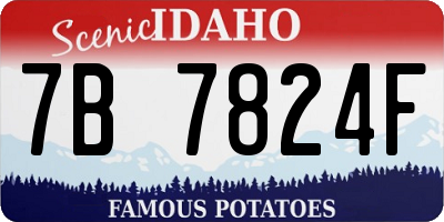 ID license plate 7B7824F