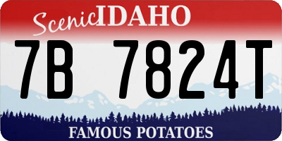 ID license plate 7B7824T