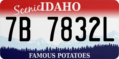 ID license plate 7B7832L