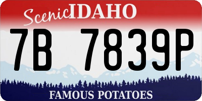 ID license plate 7B7839P