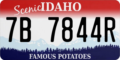 ID license plate 7B7844R