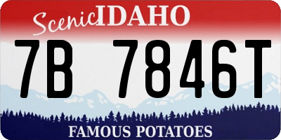 ID license plate 7B7846T