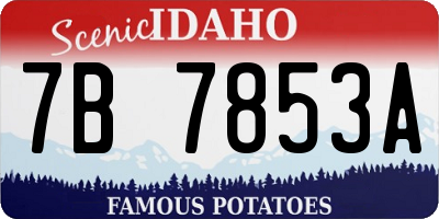 ID license plate 7B7853A