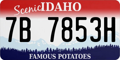 ID license plate 7B7853H