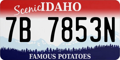 ID license plate 7B7853N