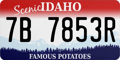 ID license plate 7B7853R