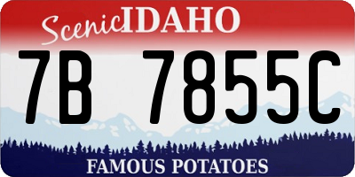 ID license plate 7B7855C
