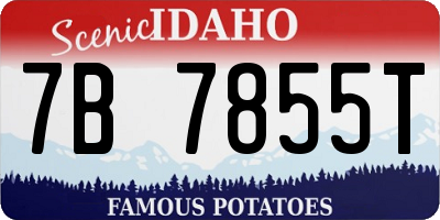 ID license plate 7B7855T