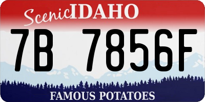 ID license plate 7B7856F