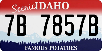 ID license plate 7B7857B