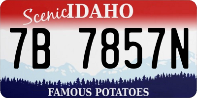 ID license plate 7B7857N
