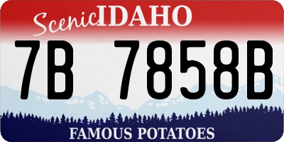 ID license plate 7B7858B