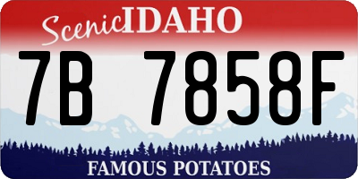 ID license plate 7B7858F