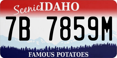 ID license plate 7B7859M