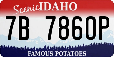 ID license plate 7B7860P