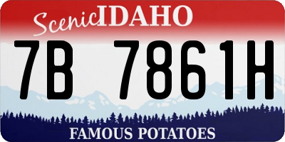 ID license plate 7B7861H