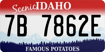 ID license plate 7B7862E