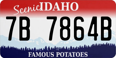 ID license plate 7B7864B