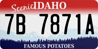 ID license plate 7B7871A