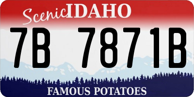 ID license plate 7B7871B