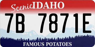 ID license plate 7B7871E