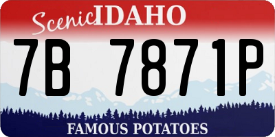 ID license plate 7B7871P
