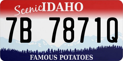 ID license plate 7B7871Q