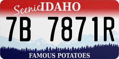 ID license plate 7B7871R