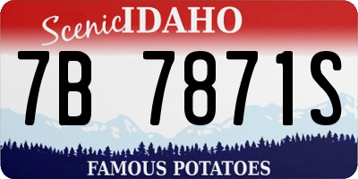 ID license plate 7B7871S