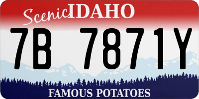 ID license plate 7B7871Y