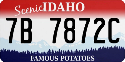 ID license plate 7B7872C