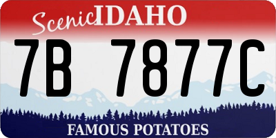 ID license plate 7B7877C