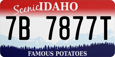 ID license plate 7B7877T