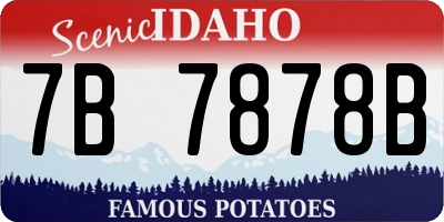 ID license plate 7B7878B