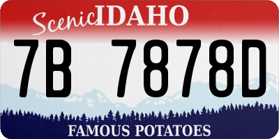 ID license plate 7B7878D