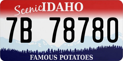 ID license plate 7B7878O