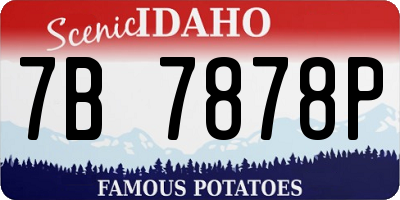 ID license plate 7B7878P