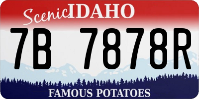 ID license plate 7B7878R