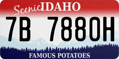 ID license plate 7B7880H