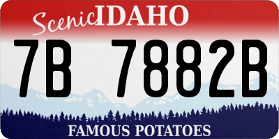 ID license plate 7B7882B