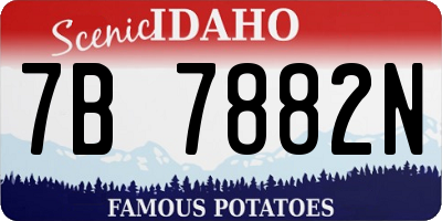 ID license plate 7B7882N