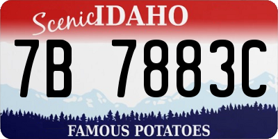 ID license plate 7B7883C