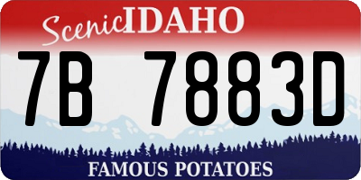 ID license plate 7B7883D